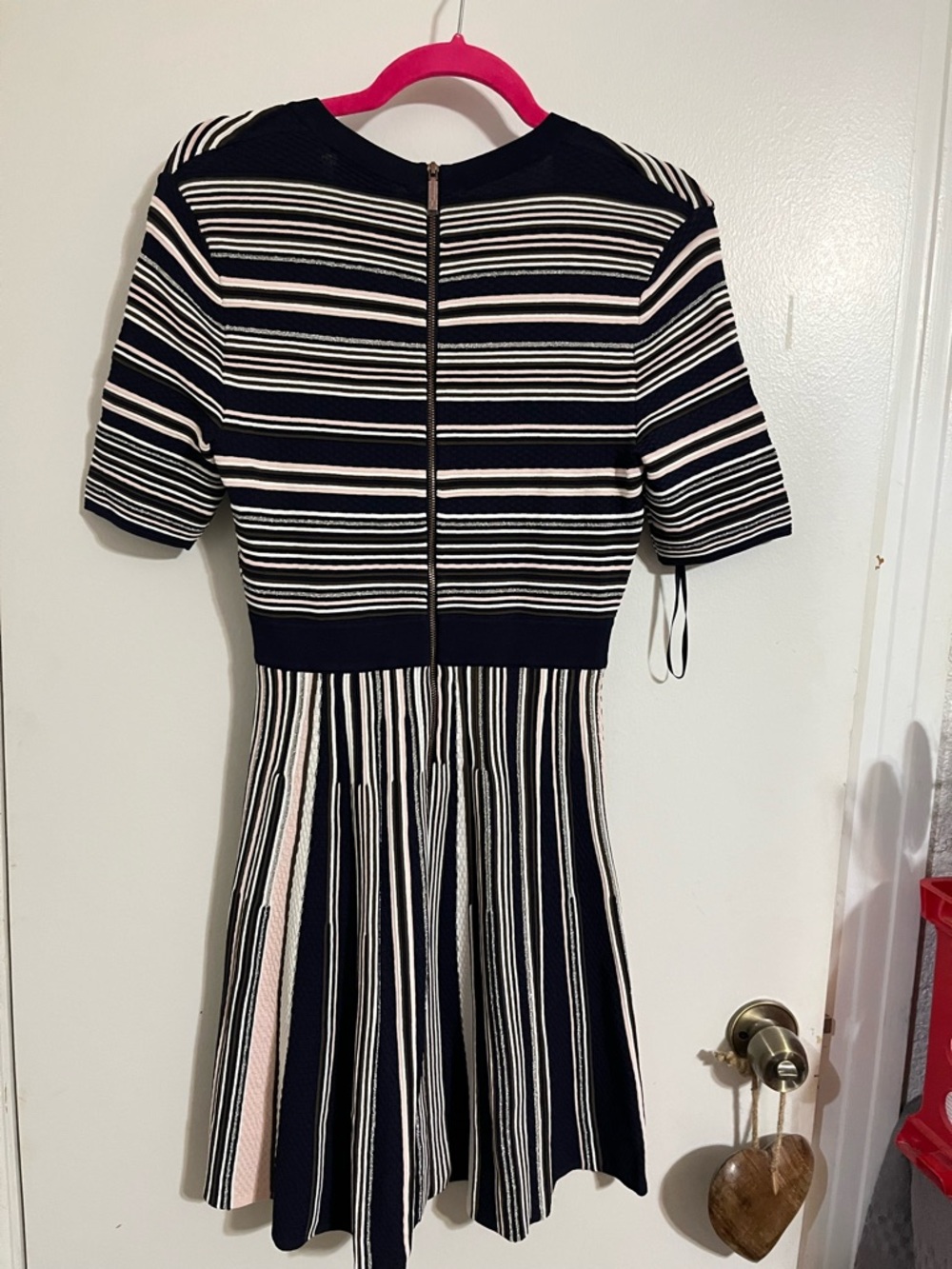 Ted Baker Meemeei Striped Skater Dress, size 2. - Picture 3 of 7